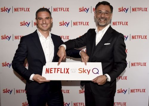 René Rummel-Mergeryan (Director Business Development von Netflix), Marcello Maggioni (Chief Commercial Officer von Sky Deutschland)